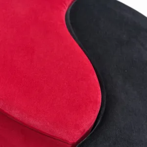 Taburette Alis Pouf Červená a čierna