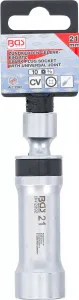 BGS Technics Hlavica na zapaľovacie sviečky, 12-hran, s prídržnou pružinou, 3/8", 21 mm