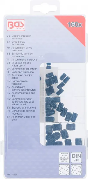 BGS Technics Sada skrutiek vnútorný červ, 160-dielna BGS14135