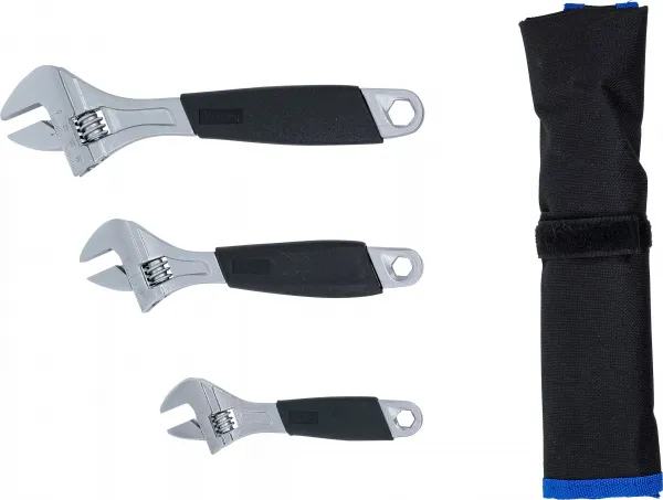 BGS Technics Sada nastaviteľných kľúčov s plastovou rukoväťou Softgrip | 3-dielna BGS1446