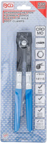 BGS Technics Kliešte na svorky nápravových manžiet, 235 mm, BGS 161