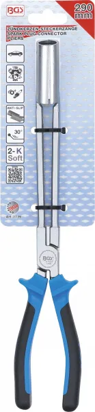 BGS Technics Kliešte na konektory zapaľovacích sviečok | 290 mm | 30° zahnuté BGS1739