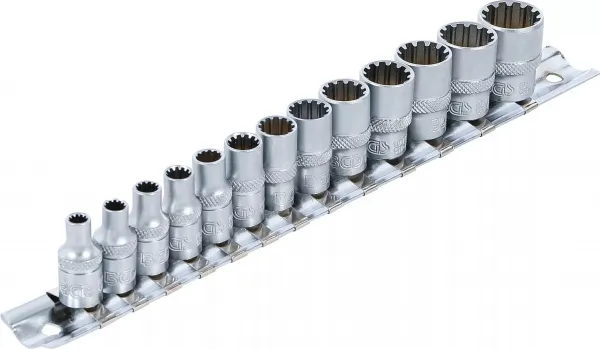 BGS Technics 13-dielna sada nástrčných hlavíc s 1/4" (6,3 mm) Gear Lock BGS 2150