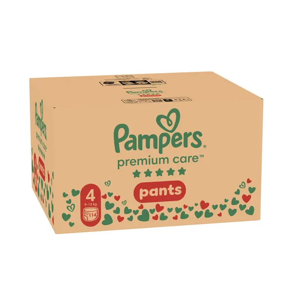 Pampers Premium Care Pants Size 4 jednorazové plienkové nohavičky 9-15 kg 114 ks