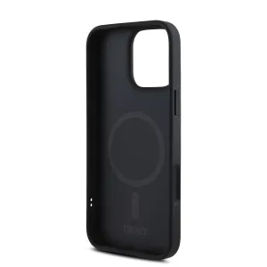 DKNY PU LEATHER SILVER Ochranný kryt Apple iPhone 16 Pro Max šedý
