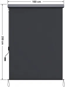SONGMICS Vertikálna markíza Orrine 250x160 cm sivá