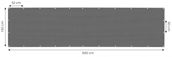 MultiGarden Balkonová zástěna Shadex 150x500 cm šedá