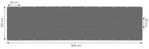 MultiGarden Balkonová zástěna Shadex 150x500 cm šedá