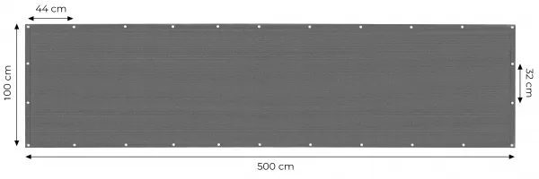 MultiGarden Balkonová zástěna Shadex 100x500 cm šedá