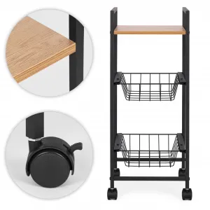 DomTextilu Mobilnýregáls2košíkmiapoličkounakolieskach 69131