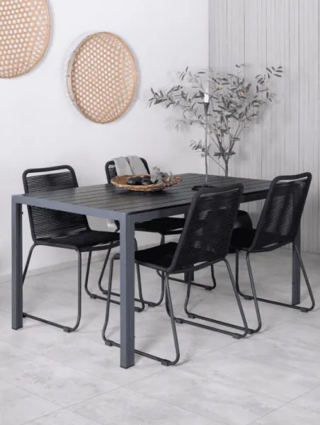 Elvisia Záhradný set TORVEN 4 + 1 | antracit
