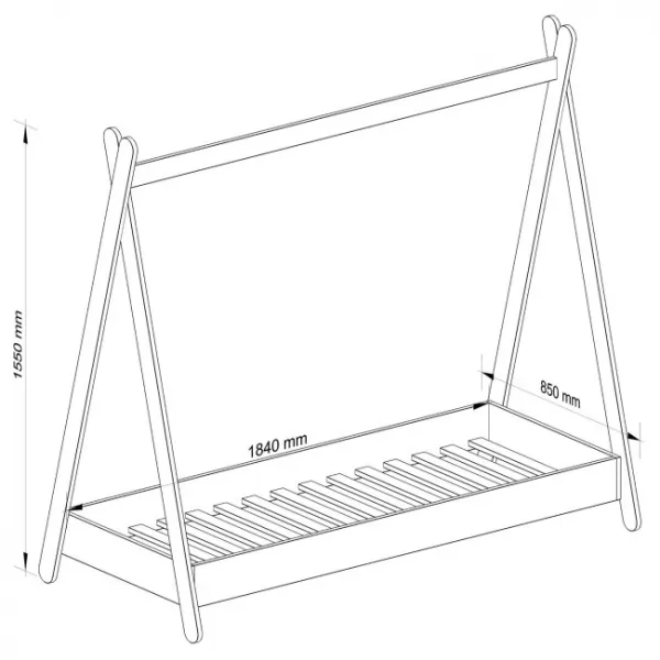 Ak furniture Detská posteľ GEM 180x80 cm biela