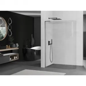 MEXEN/S - KiotoL Sprchová zástena WALK-IN 100 x 200, transparent, grafit kartáčovaná 800-100-103-66-06