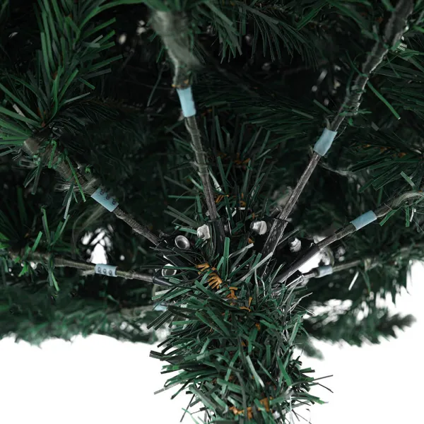 Vianočný stromček so šiškami, posnežený, 210cm, CHRISTMAS TYP 2