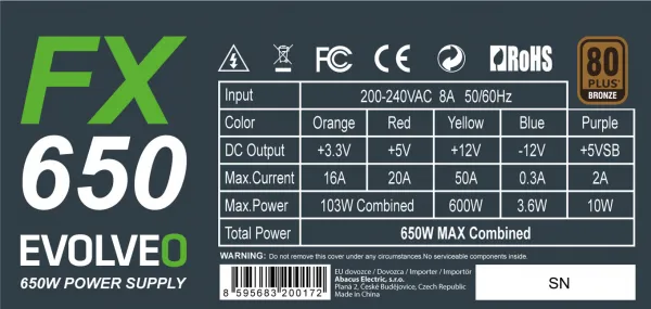 Evolveo FX 650 650W FX650