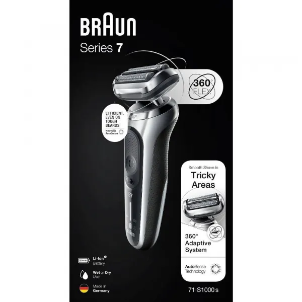 Braun Series 7 71-S1000s elektrický holiaci strojček Silver