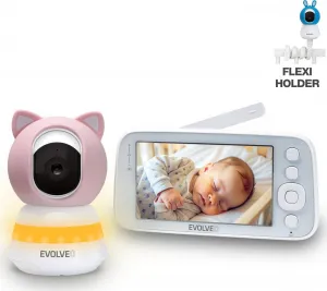 EVOLVEO Baby Monitor N5 - Set videochůvičky s 360° dohledem, obousměrnou komunikací a ukolébavkami,