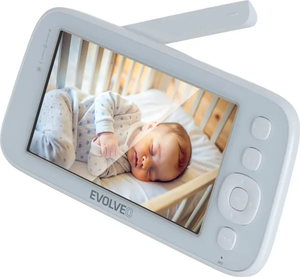 EVOLVEO Baby Monitor N5 - Set videochůvičky s 360° dohledem, obousměrnou komunikací a ukolébavkami,