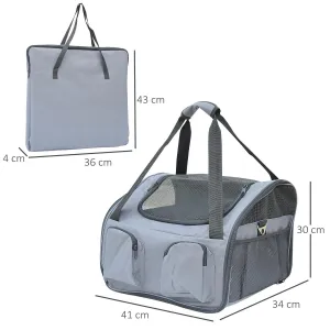 PawHut Přepravní taška pro psy, do 4 kg, šedá