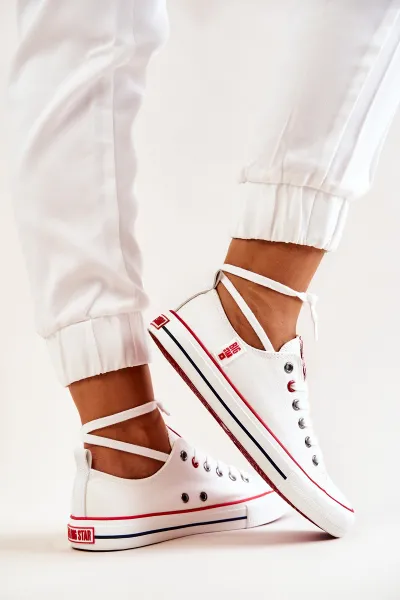 BIG STAR SHOES Dámske materiálne tenisky Veľká hviezda