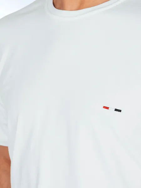Biely pánsky T-shirt s výšivkou