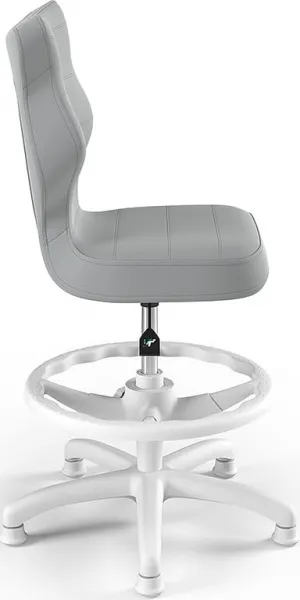 ENTELO Detská stolička Petit White 4 HC+F s oporným kruhom, sivá Velvet 03