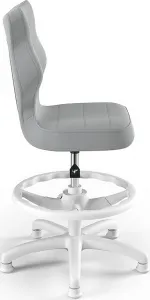 ENTELO Detská stolička Petit White 4 HC+F s oporným kruhom, sivá Velvet 03