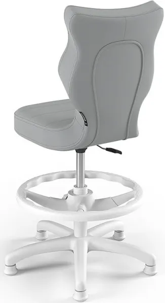 ENTELO Detská stolička Petit White 4 HC+F s oporným kruhom, sivá Velvet 03