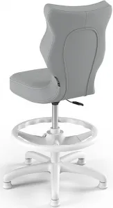 ENTELO Detská stolička Petit White 4 HC+F s oporným kruhom, sivá Velvet 03