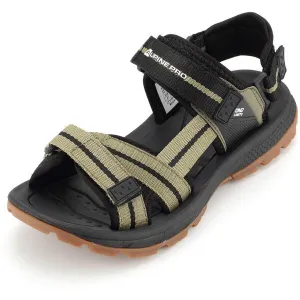ALPINE PRO ALVE Pánske sandále, khaki, veľkosť
