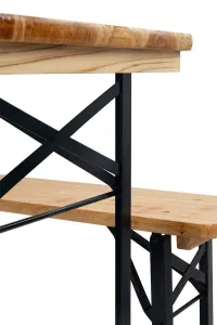Set pivný DORTMUND Mini3, stôl 117x56x76,5 cm, 2x lavica 117x25x46,5 cm, drevo 27 mm