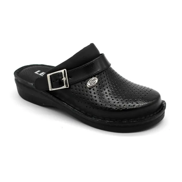 Leon V202 Dámska pracovná celokožená zdravotná obuv 41 - 26cm, čierna, 3,5 cm