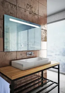 OLSEN SPA - Zrkadlo s LED osvetlením Houx - Rozmery zrkadiel - 100 × 65 cm OLNZHOU100