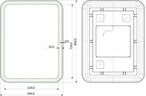 HOPA - Zrkadlo s LED osvetlením NAILA OLNZNAI6080