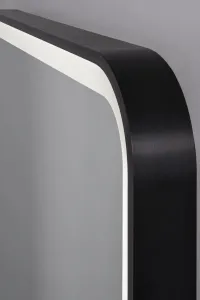 HOPA - Zrkadlo s LED osvetlením BORKEN BLACK OLNZBOR6080B