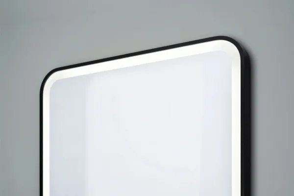 HOPA - Zrkadlo s LED osvetlením BORKEN BLACK OLNZBOR6080B