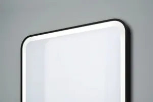 HOPA - Zrkadlo s LED osvetlením BORKEN BLACK OLNZBOR6080B