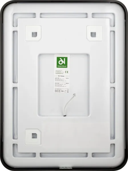 HOPA - Zrkadlo s LED osvetlením BORKEN BLACK OLNZBOR6080B