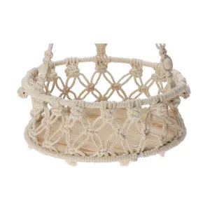 ProGarden Závesný držiak na kvetináč MAKARY 60 cm béžový