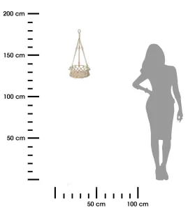 ProGarden Závesný držiak na kvetináč MAKARY 60 cm béžový