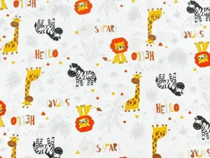Bavlnené detské obliečky SAFARI na jednolôžko Zvoľte rozmer: 90x130 / 40x60