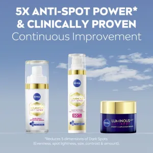 NIVEA Luminous nočný krém proti pigmentovým škvrnám 50 ml
