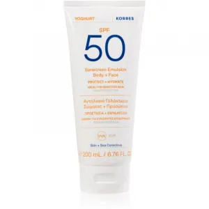 Korres Yoghurt opaľovacia emulzia s hydratačným účinkom SPF 50 200 ml