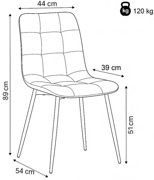 AUTRONIC jedálenská stolička CT-281 BLUE4 modrá