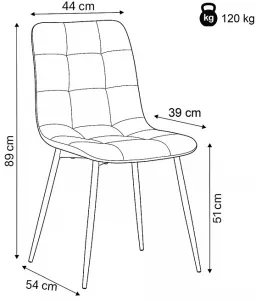 AUTRONIC jedálenská stolička CT-281 BLUE4 modrá