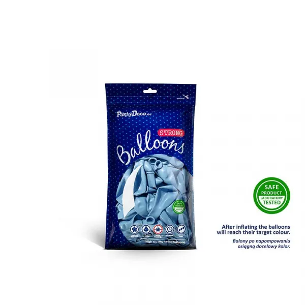 Balóniky latexové metalické baby blue 12 cm 100 ks