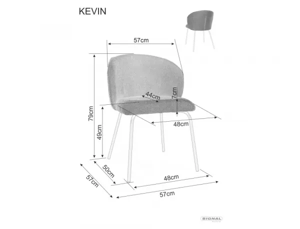 Signal Jídelní židle Kevin šedá