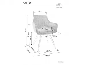 Signal Otočné jídelní křeslo Ballo Brego béžové