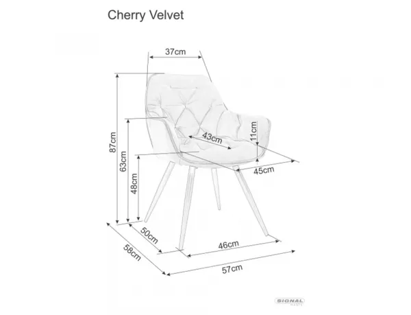 Signal Jídelní křeslo Cherry Bjorn hořčicově žluté
