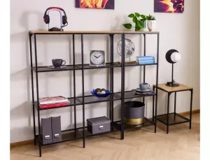 Signal Regál Lex A 100 cm dub přírodní/černý